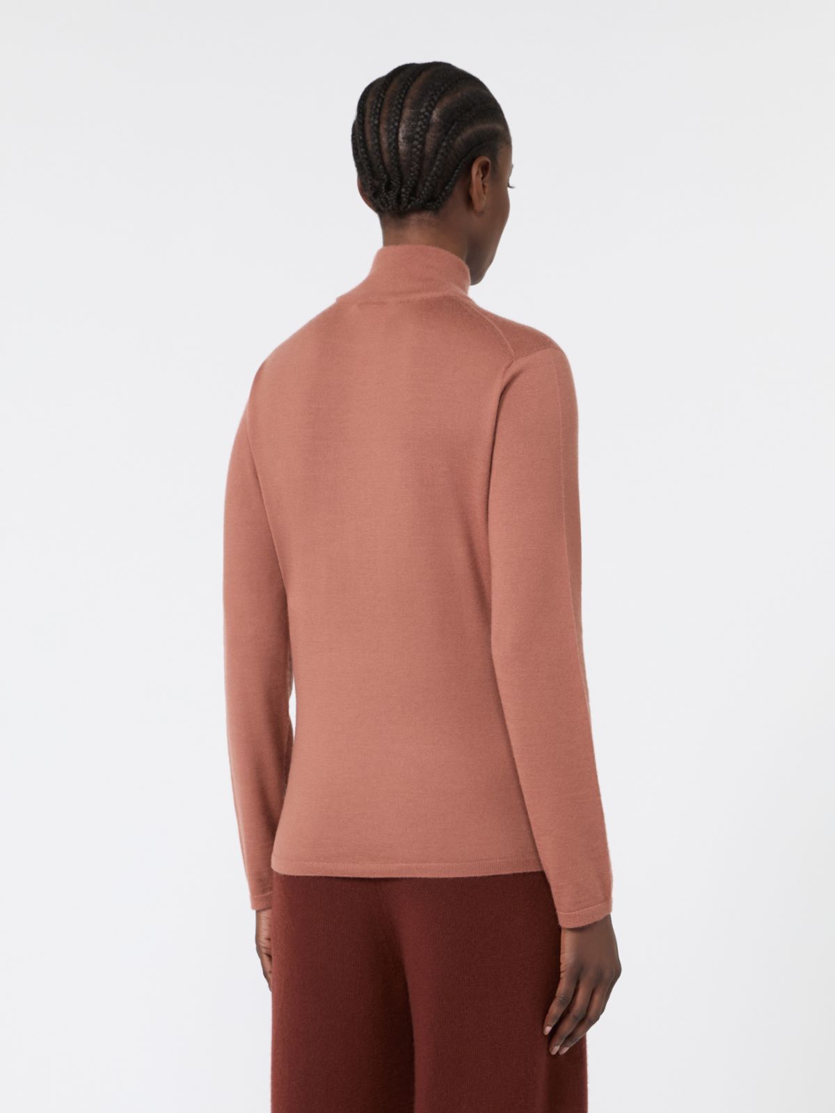 Cashmere yarn polo-neck sweater - TERRA COTTA - Max Mara - 3