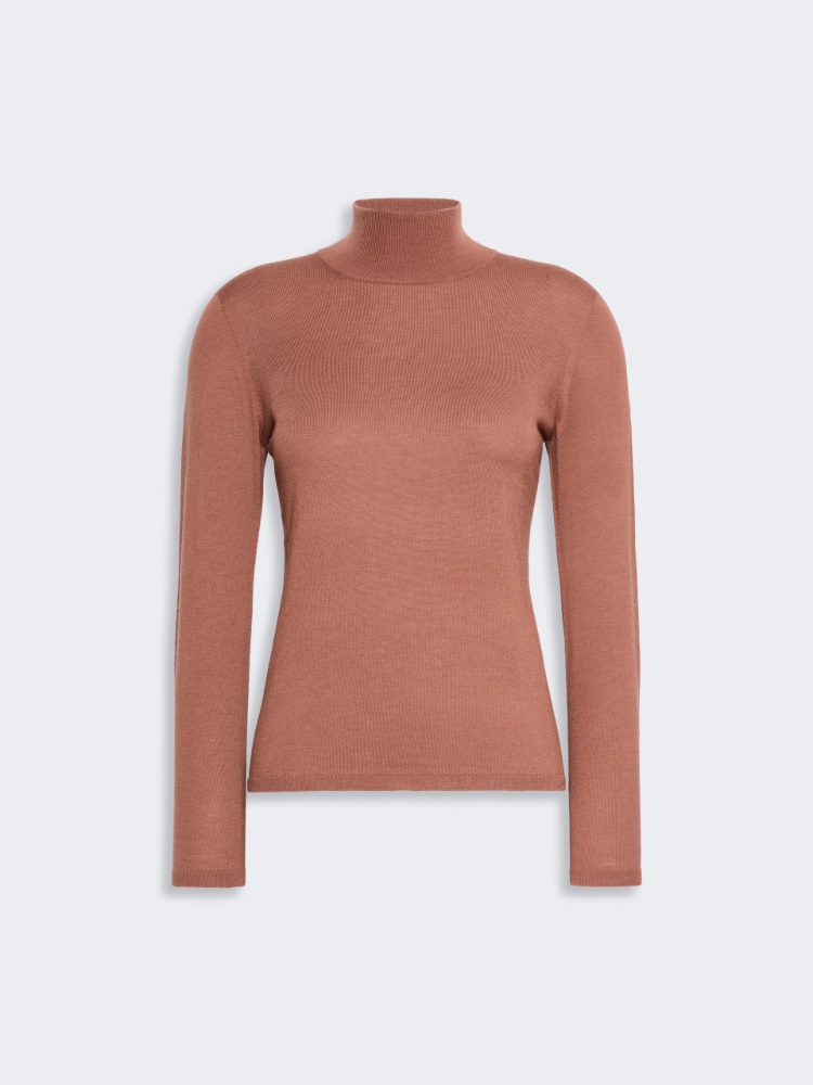 Cashmere yarn polo-neck sweater - TERRA COTTA - Max Mara - 5