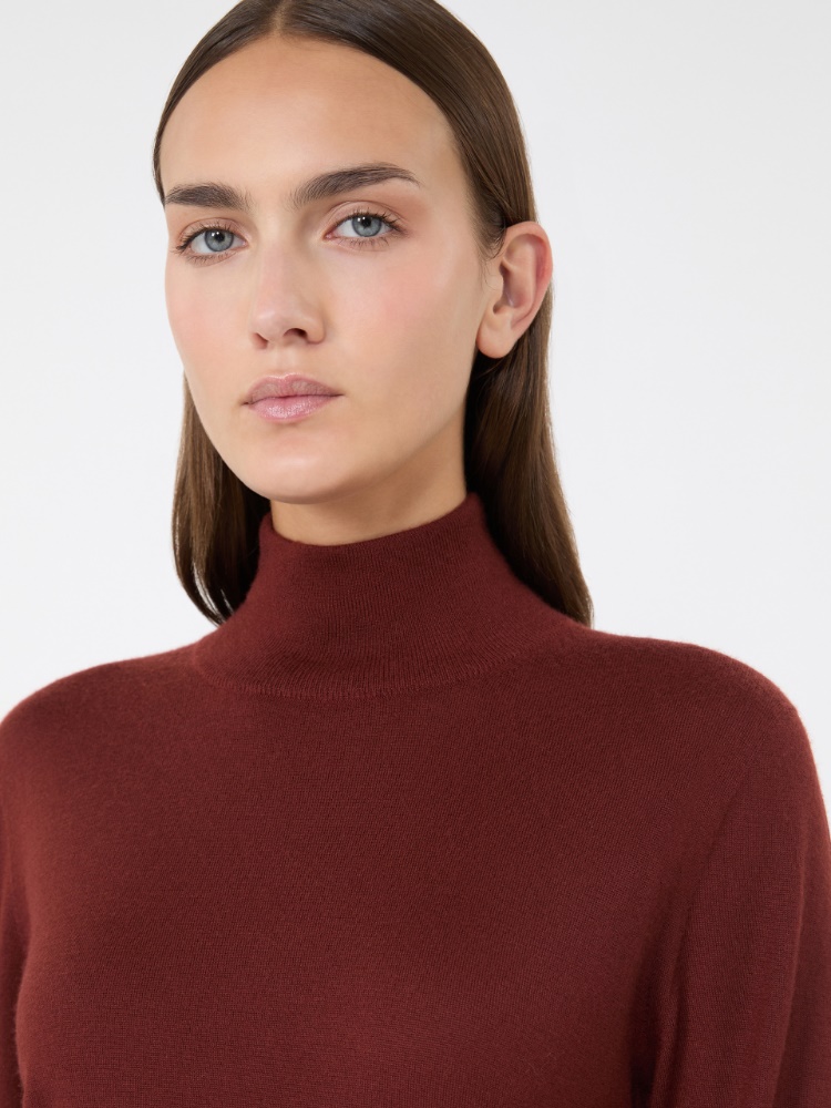 Cashmere yarn polo-neck sweater - RUST - Max Mara - 4