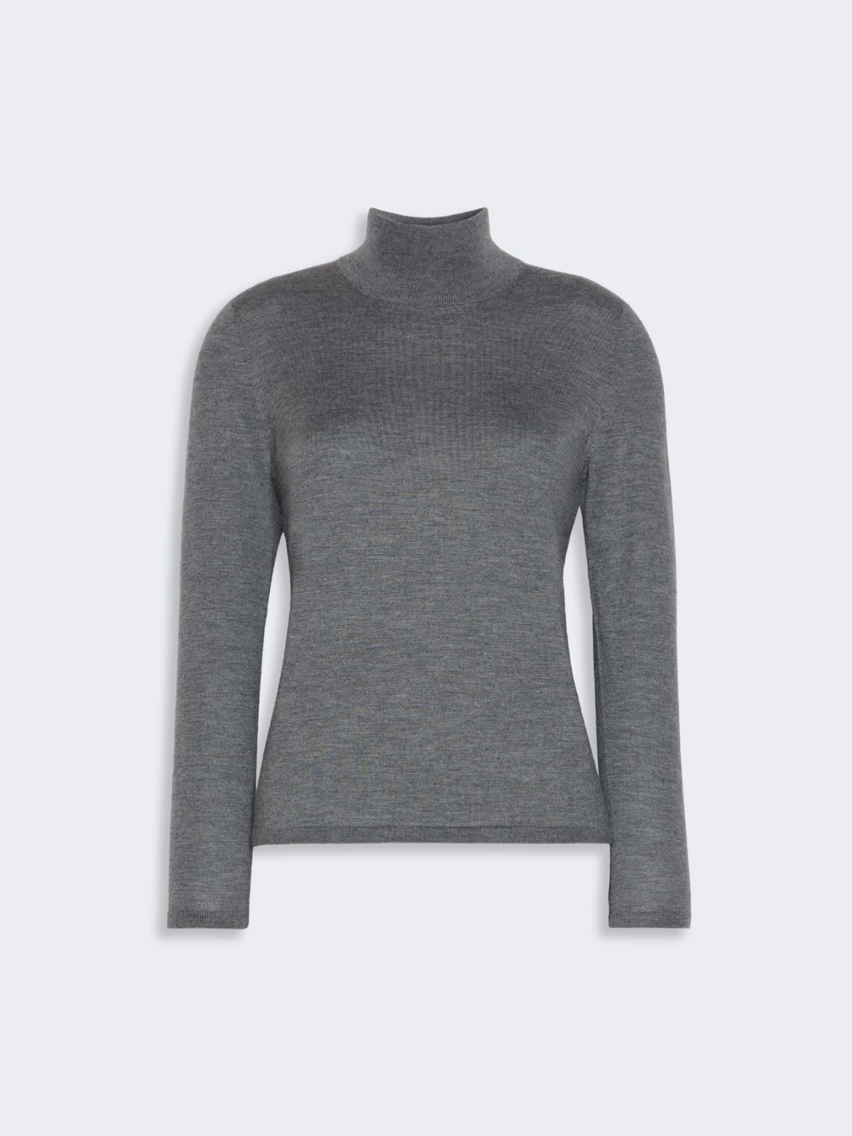 Cashmere yarn polo-neck sweater - MEDIUM GREY - Max Mara - 5