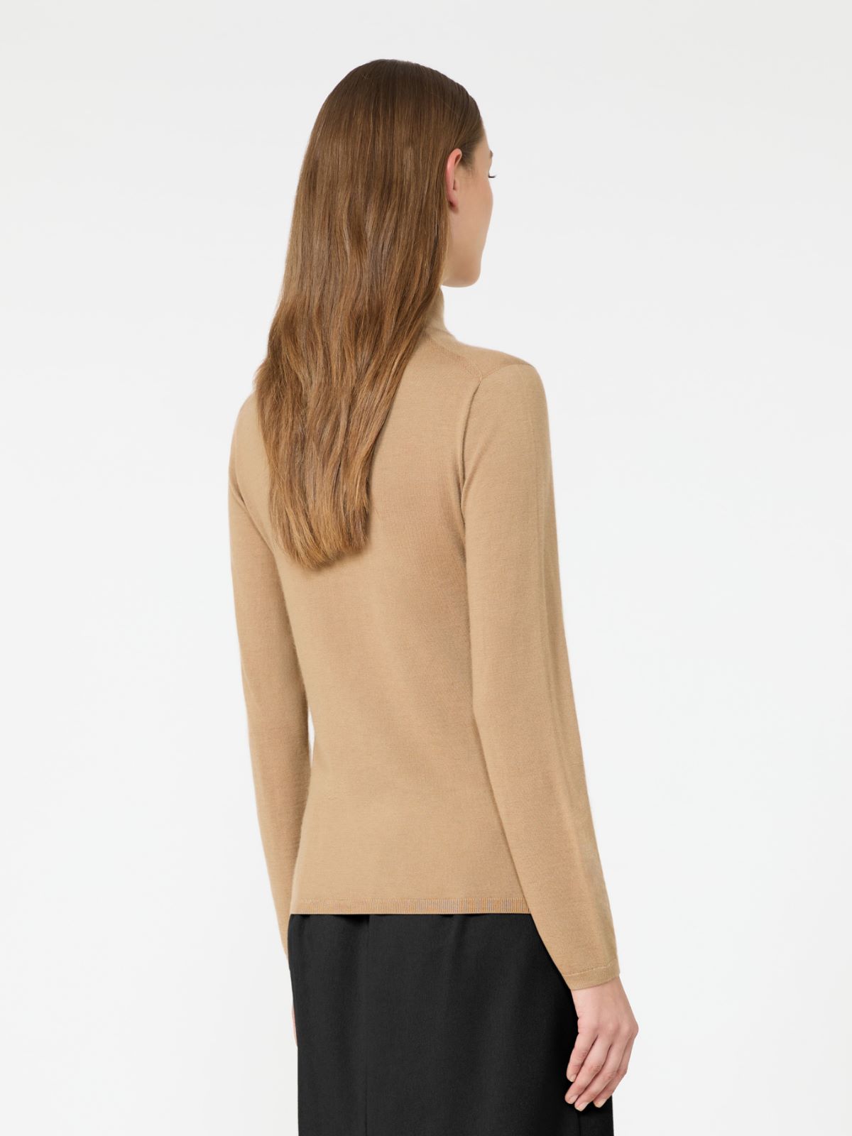 Cashmere yarn polo-neck sweater - CAMEL - Max Mara - 3