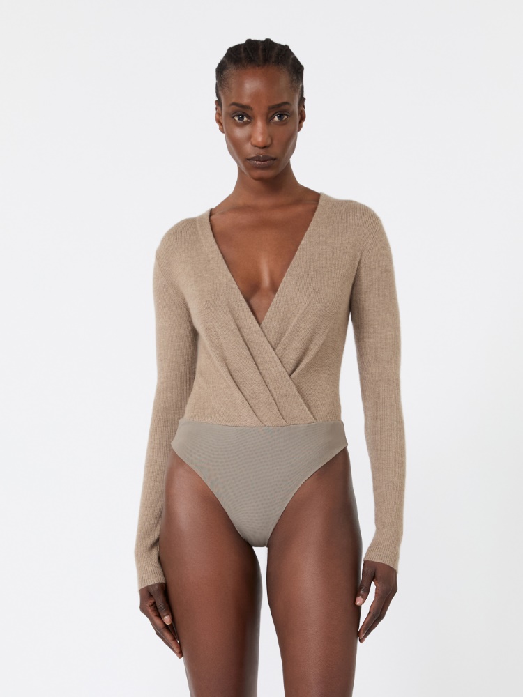 Cashmere yarn sweater bodysuit - SAND - Max Mara - 2