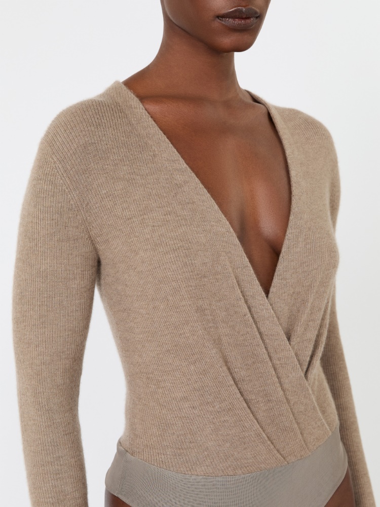 Cashmere yarn sweater bodysuit - SAND - Max Mara - 4