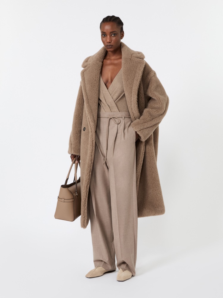 Cashmere yarn sweater bodysuit - SAND