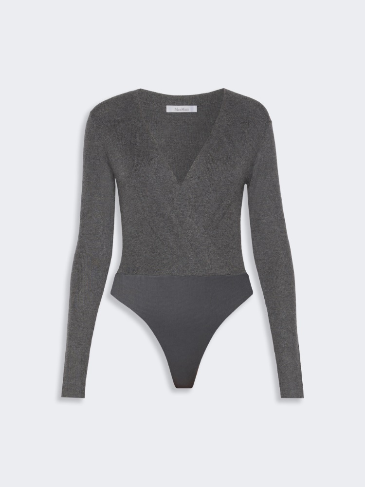Cashmere yarn sweater bodysuit - DARK GREY - Max Mara - 5