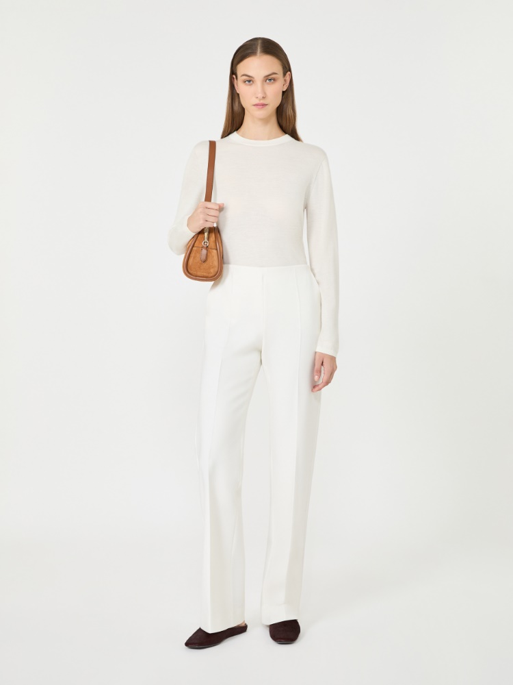 Cashmere yarn crew-neck sweater - WHITE - Max Mara