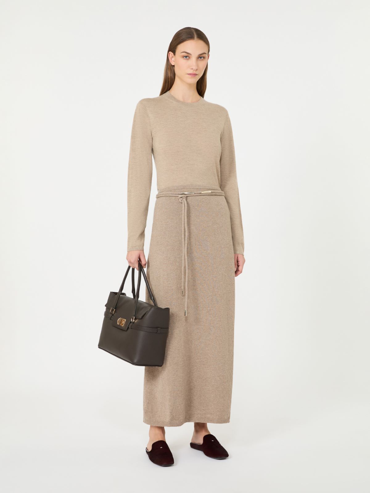Cashmere yarn crew-neck sweater - SAND - Max Mara