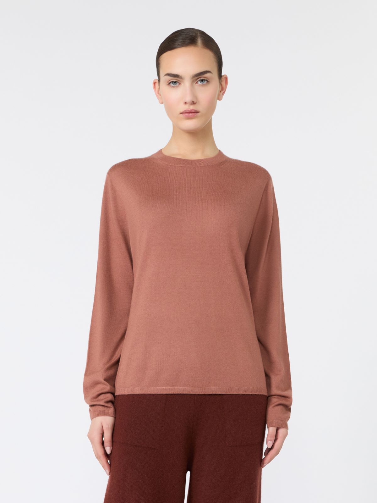 Cashmere yarn crew-neck sweater - TERRA COTTA - Max Mara - 2