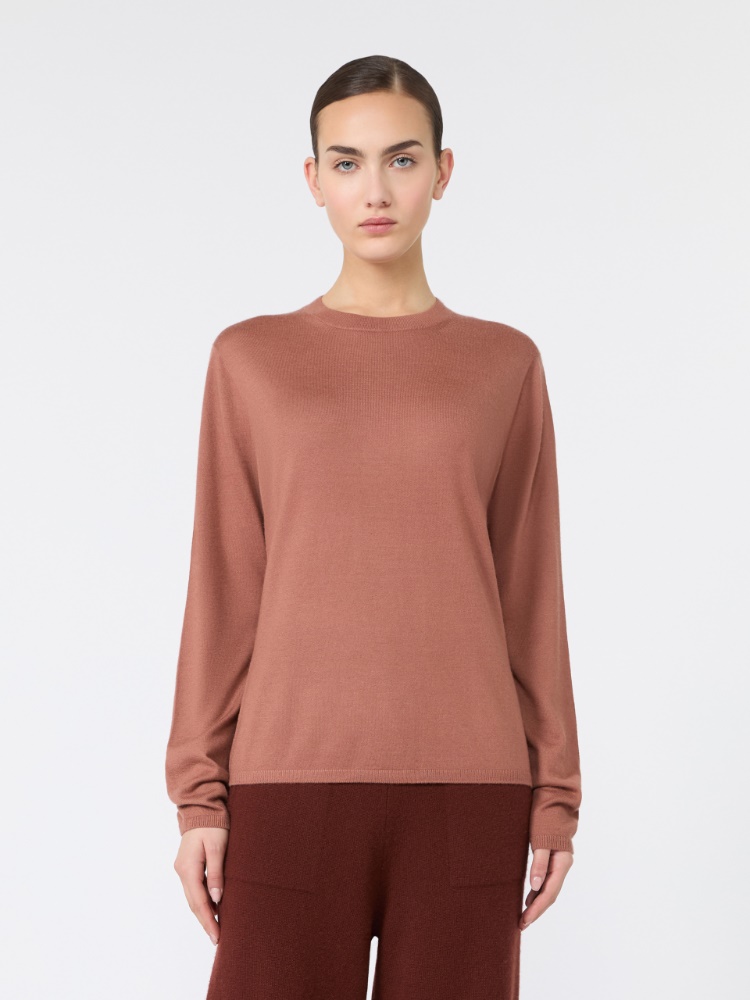 Cashmere yarn crew-neck sweater - TERRA COTTA - Max Mara - 2