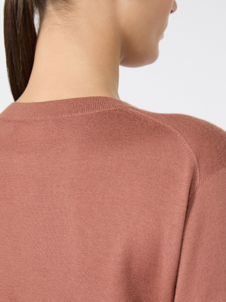 Cashmere yarn crew-neck sweater - TERRA COTTA - Max Mara - 4