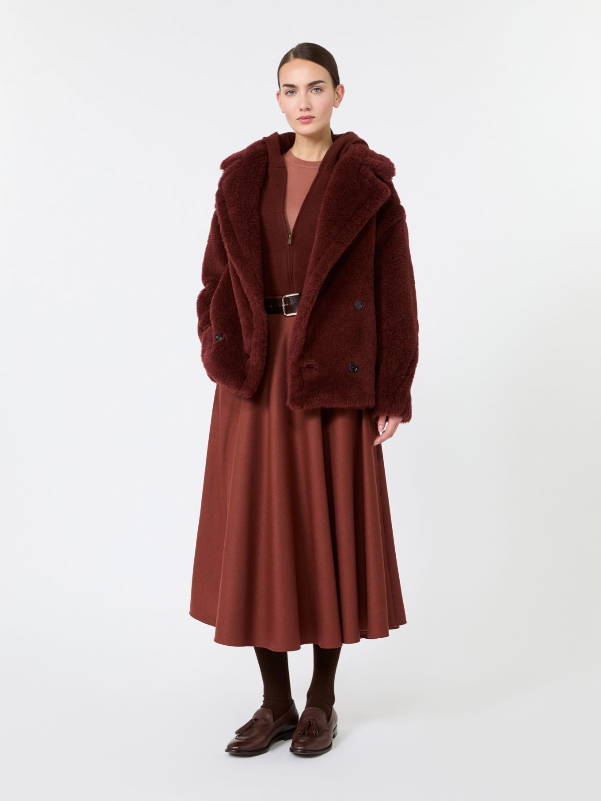 Cashmere yarn crew-neck sweater - TERRA COTTA - Max Mara