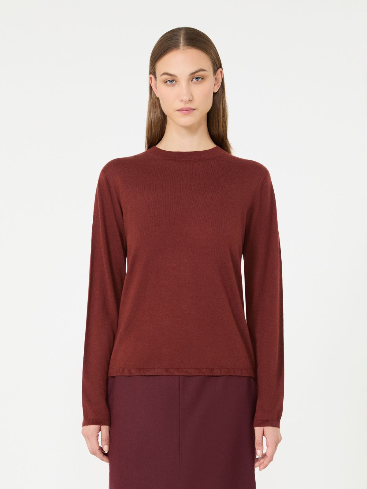 Cashmere yarn crew-neck sweater - RUST - Max Mara - 2