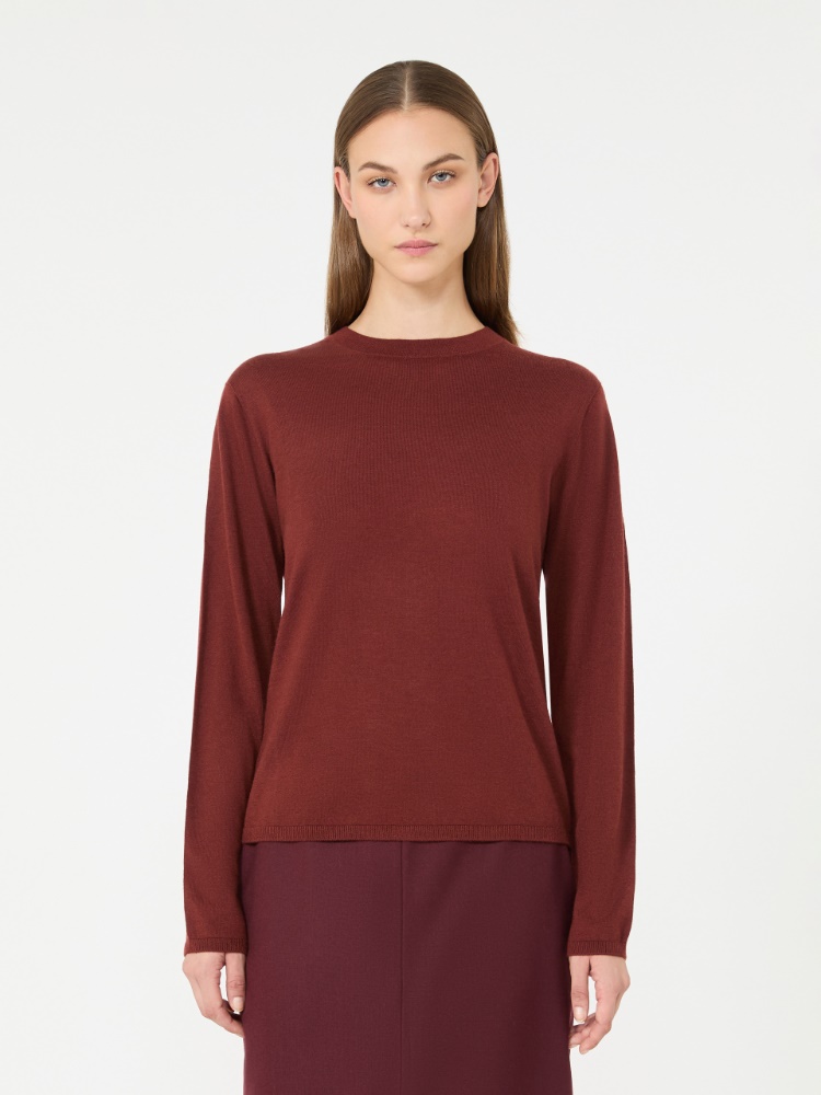 Cashmere yarn crew-neck sweater - RUST - Max Mara - 2