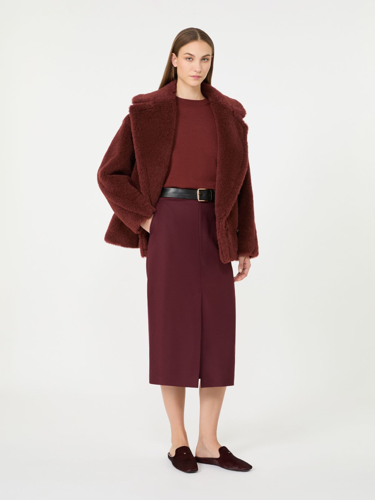 Cashmere yarn crew-neck sweater - RUST - Max Mara