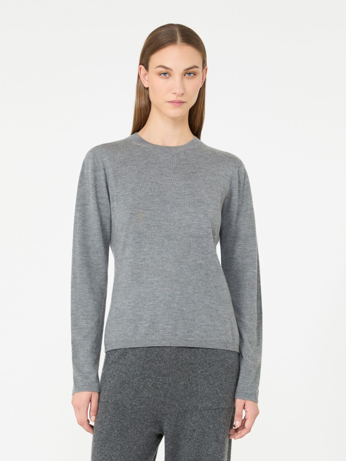 Cashmere yarn crew-neck sweater - MEDIUM GREY - Max Mara - 2