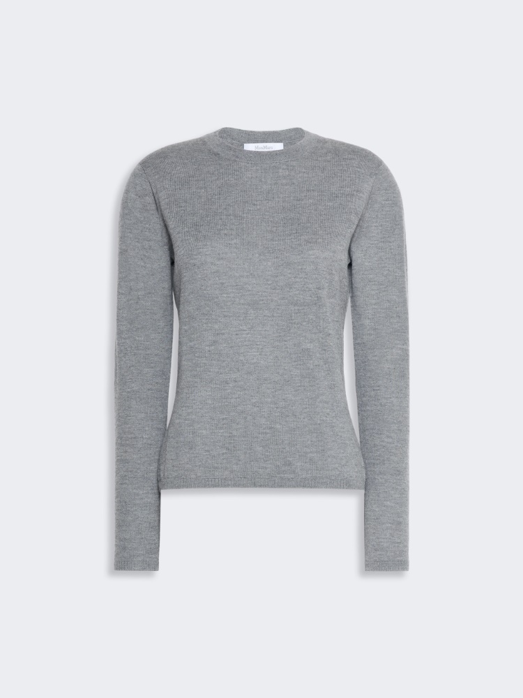 Cashmere yarn crew-neck sweater - MEDIUM GREY - Max Mara - 4