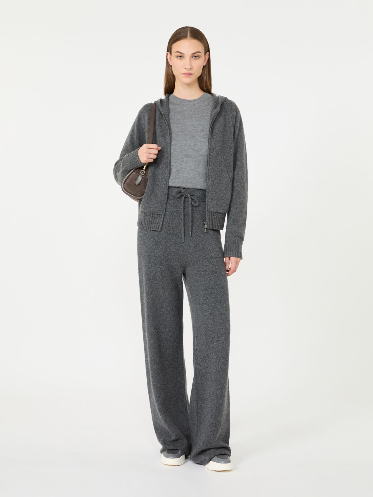 Cashmere yarn crew-neck sweater - MEDIUM GREY - Max Mara