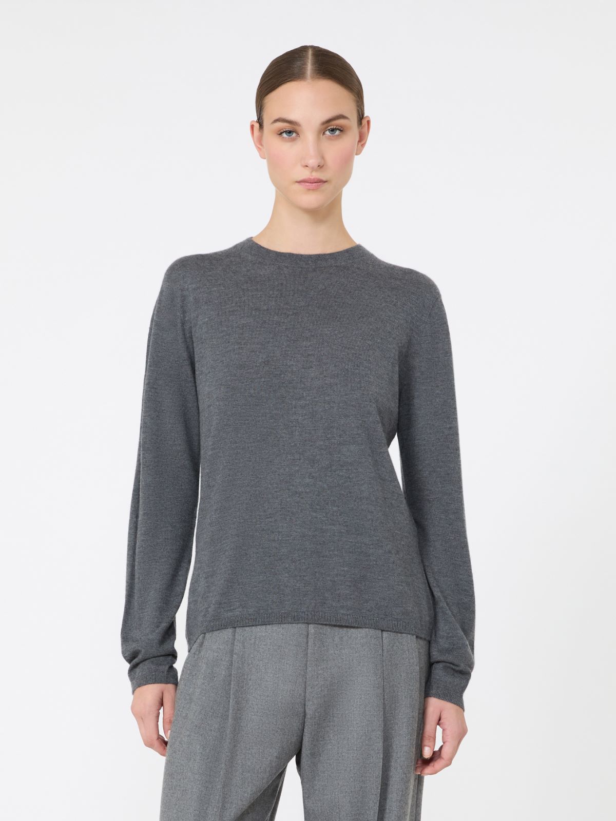 Cashmere yarn crew-neck sweater - DARK GREY - Max Mara - 2