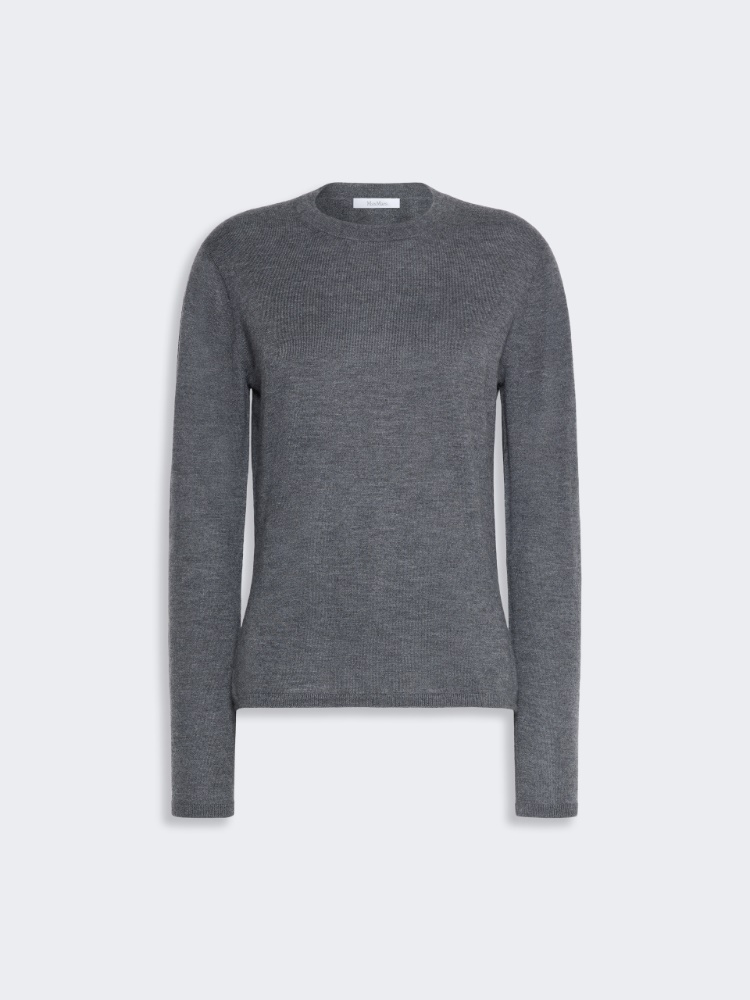 Cashmere yarn crew-neck sweater - DARK GREY