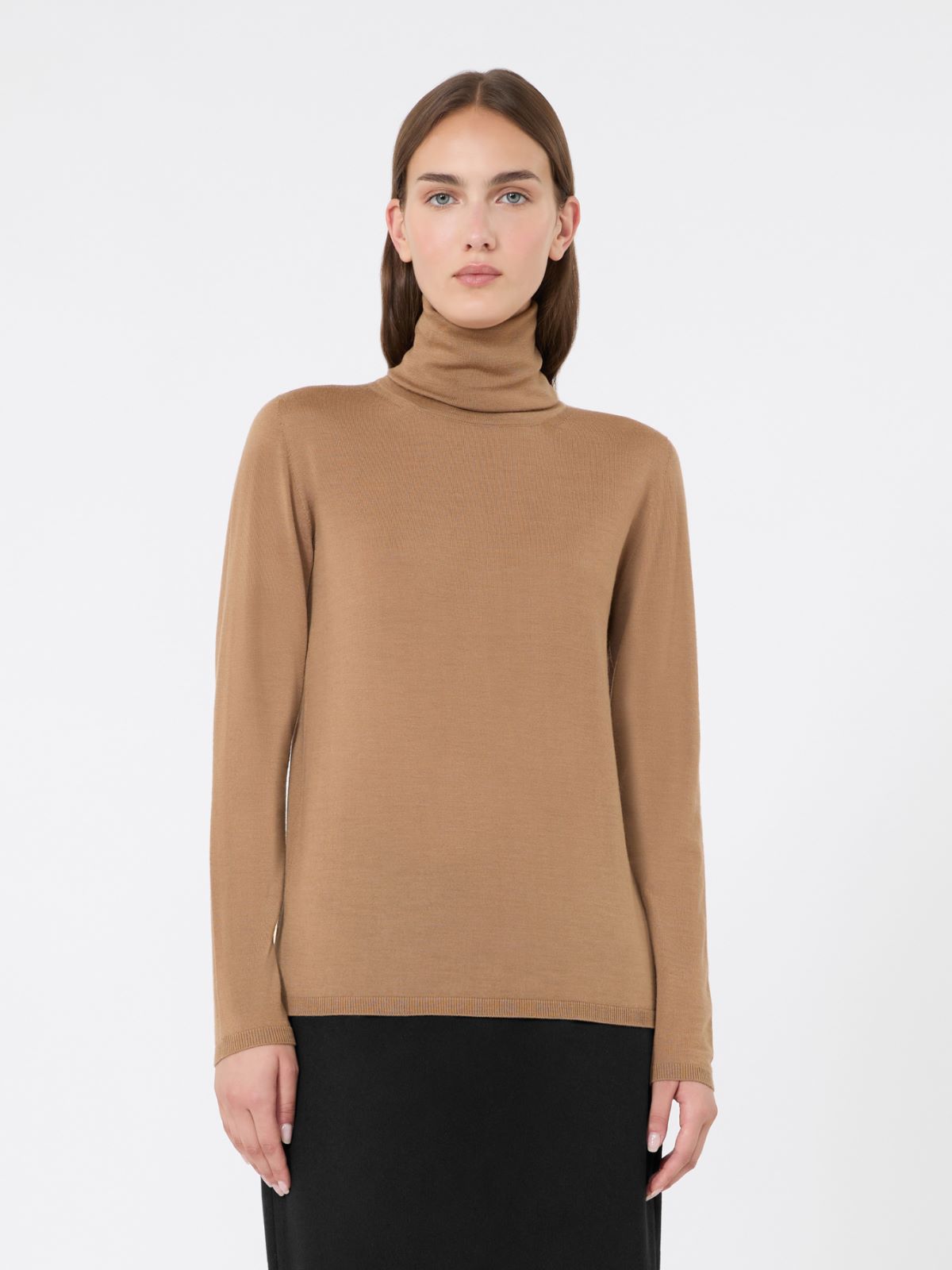 Wool yarn polo-neck sweater - CAMEL - Max Mara - 2