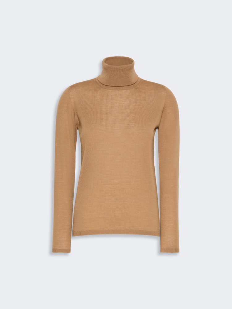 Wool yarn polo-neck sweater - CAMEL - Max Mara - 4