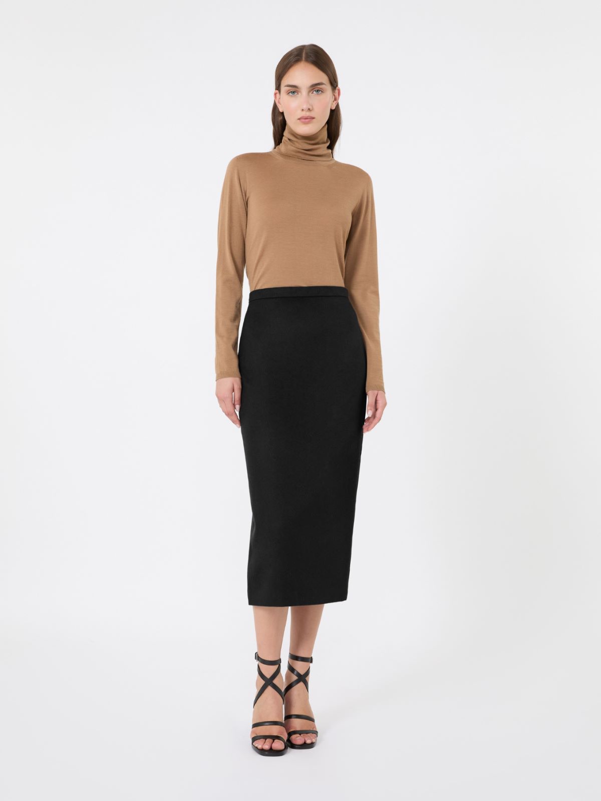 Wool yarn polo-neck sweater - CAMEL - Max Mara