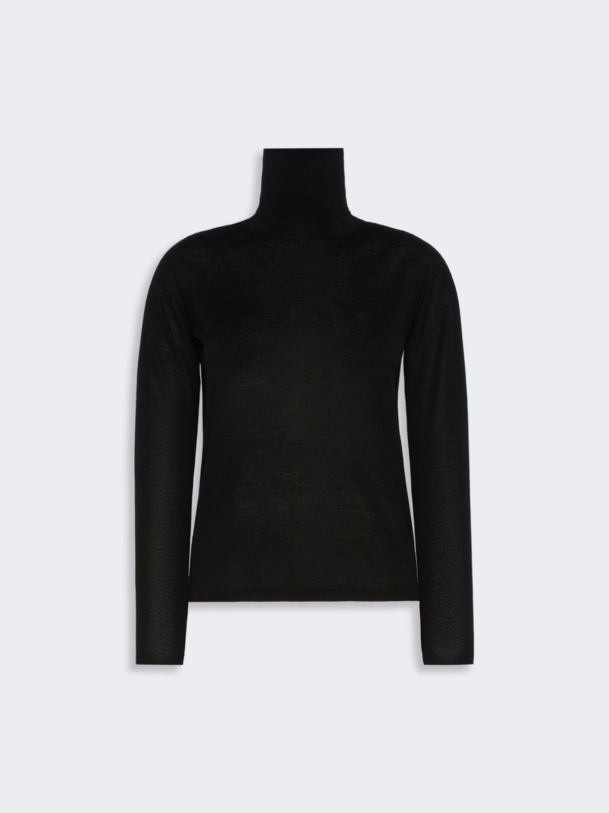 Wool yarn polo-neck sweater - BLACK - Max Mara - 5
