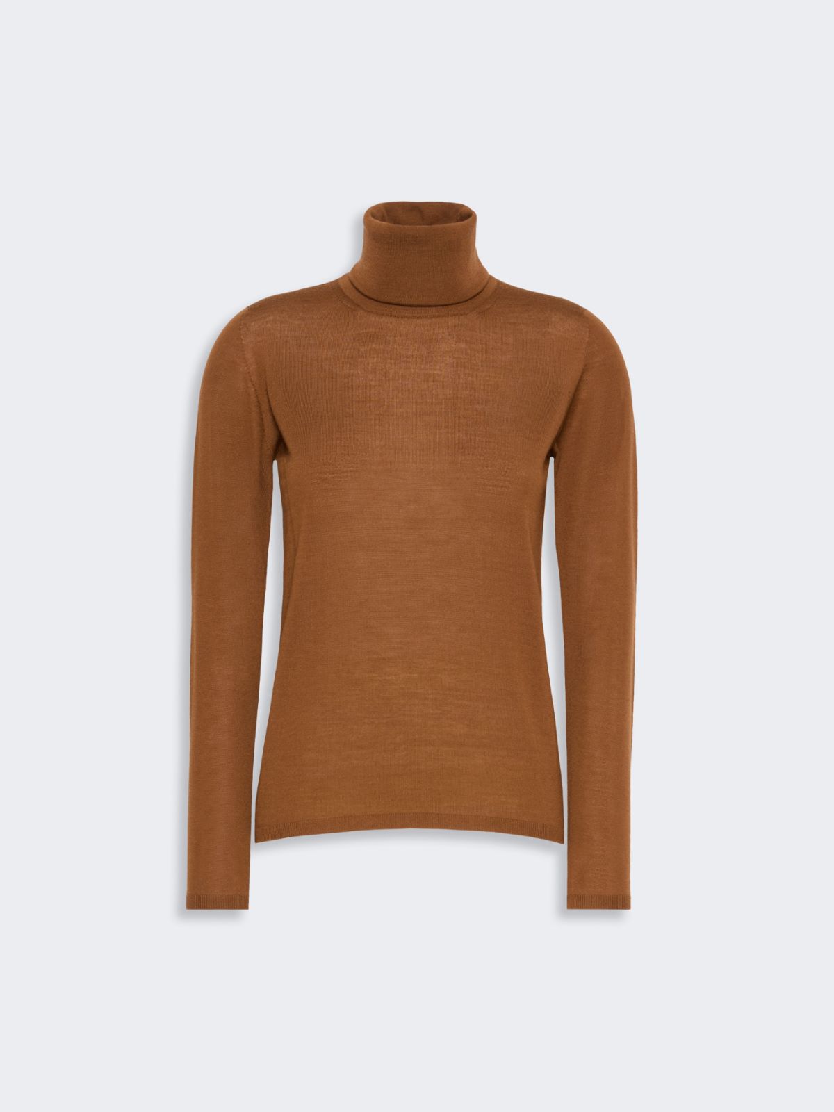 Wool yarn polo-neck sweater - TOBACCO - Max Mara - 5