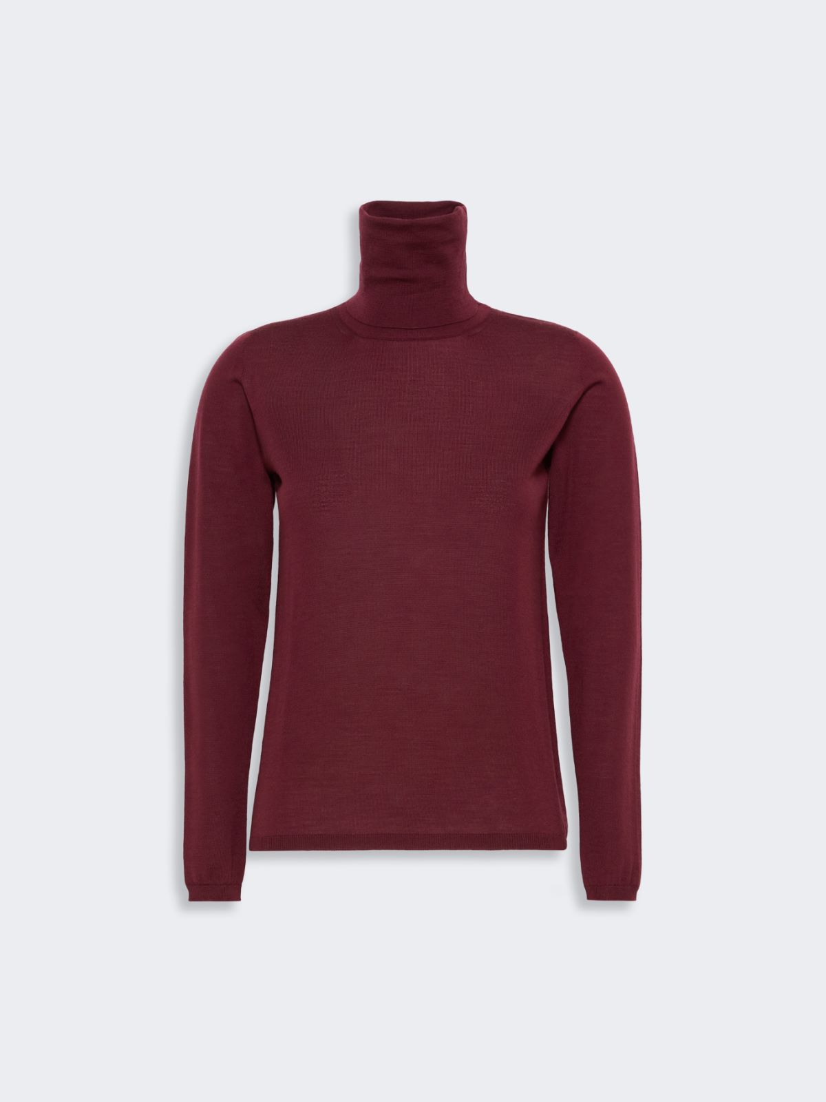 Wool yarn polo-neck sweater - CZERWONO-PURPUROWY - Max Mara - 5