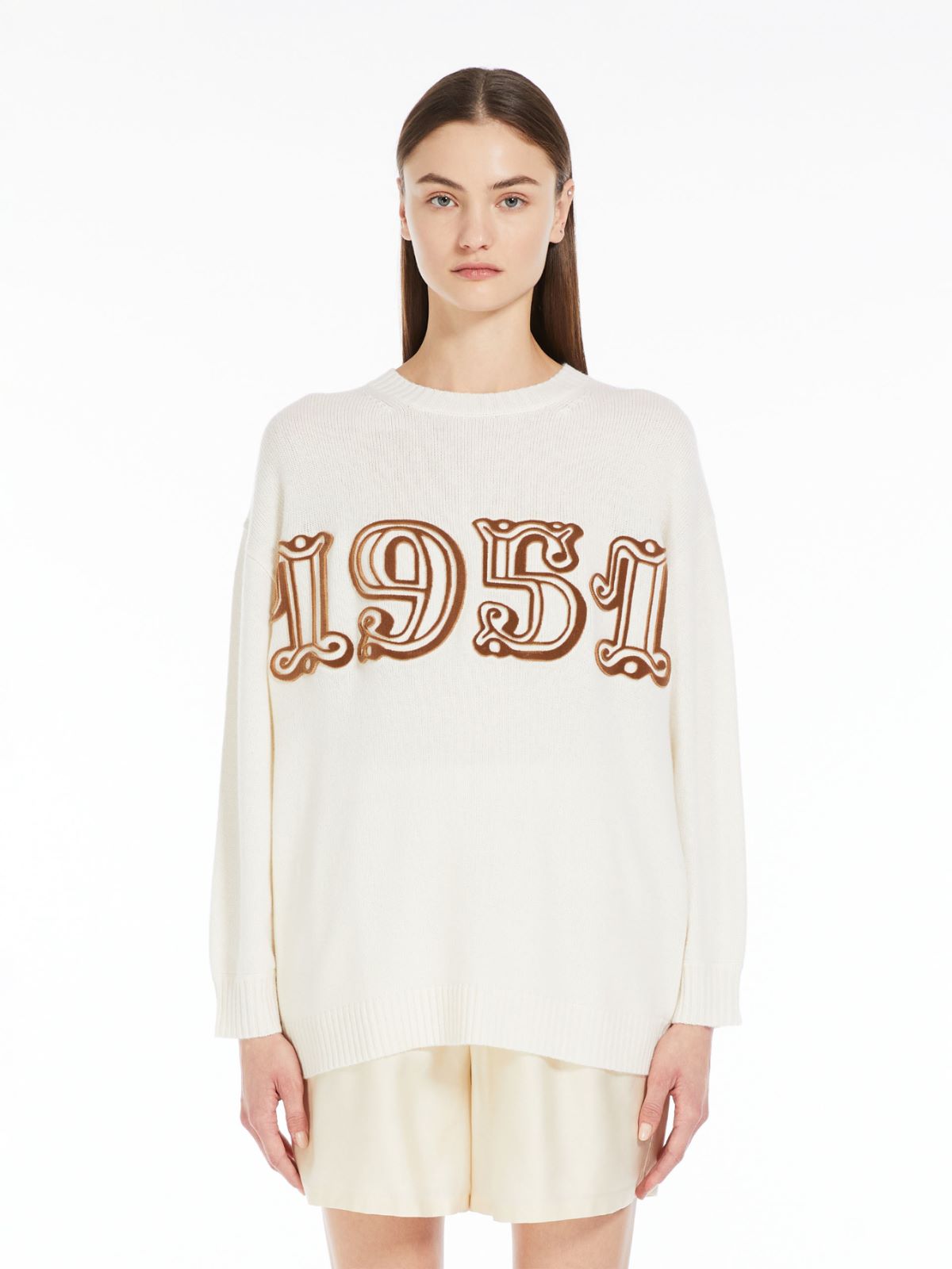 Wool and cashmere jumper - WHITE - 2