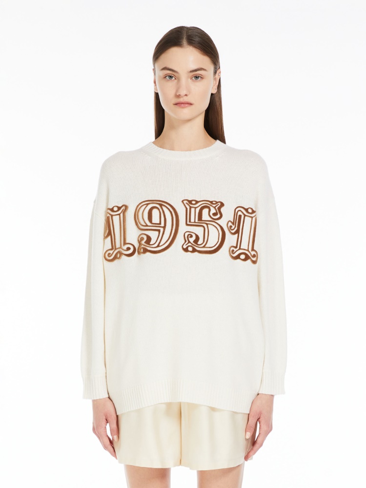 Wool and cashmere jumper - WHITE - 2