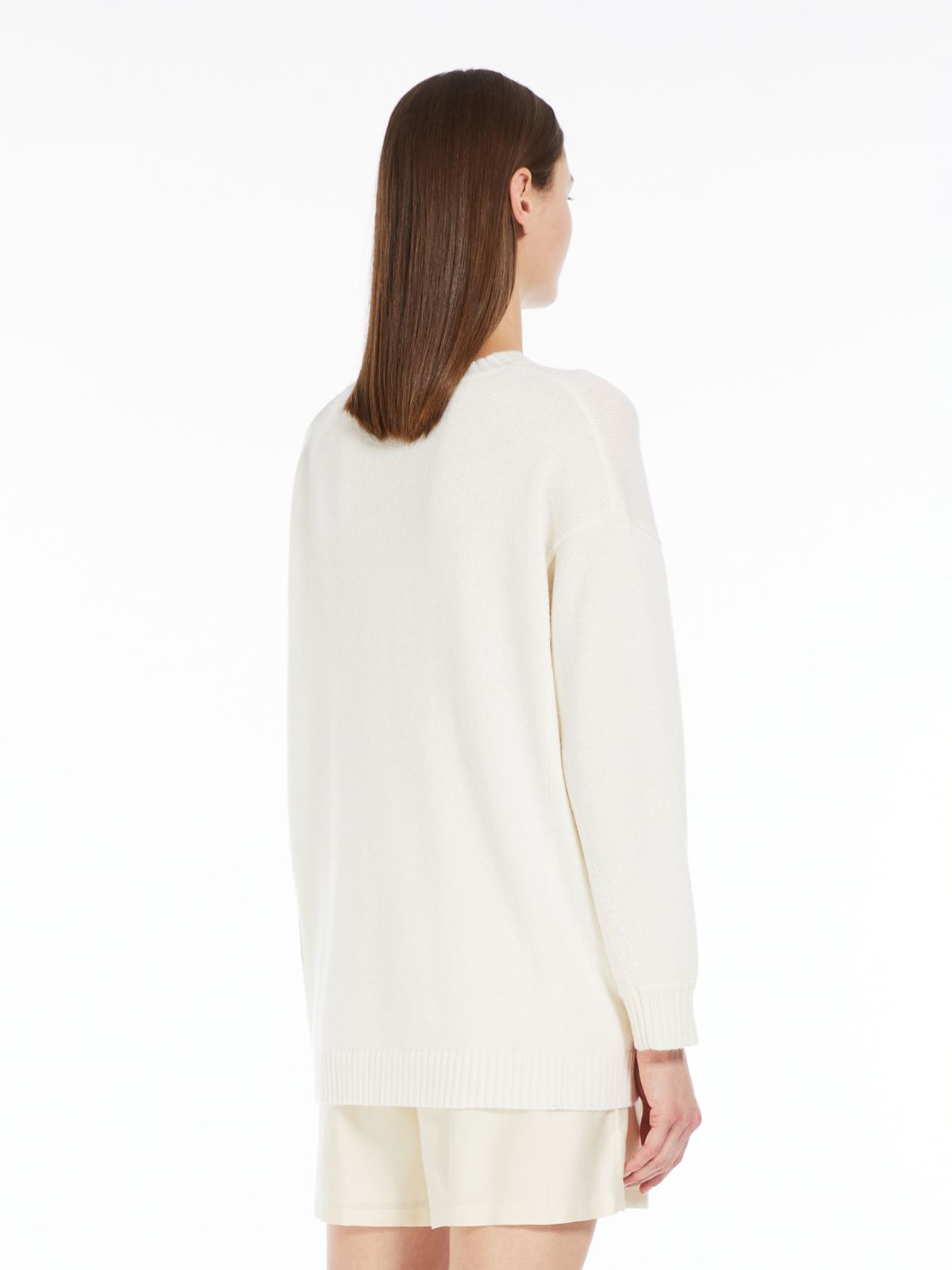 Wool and cashmere jumper - WHITE - 3
