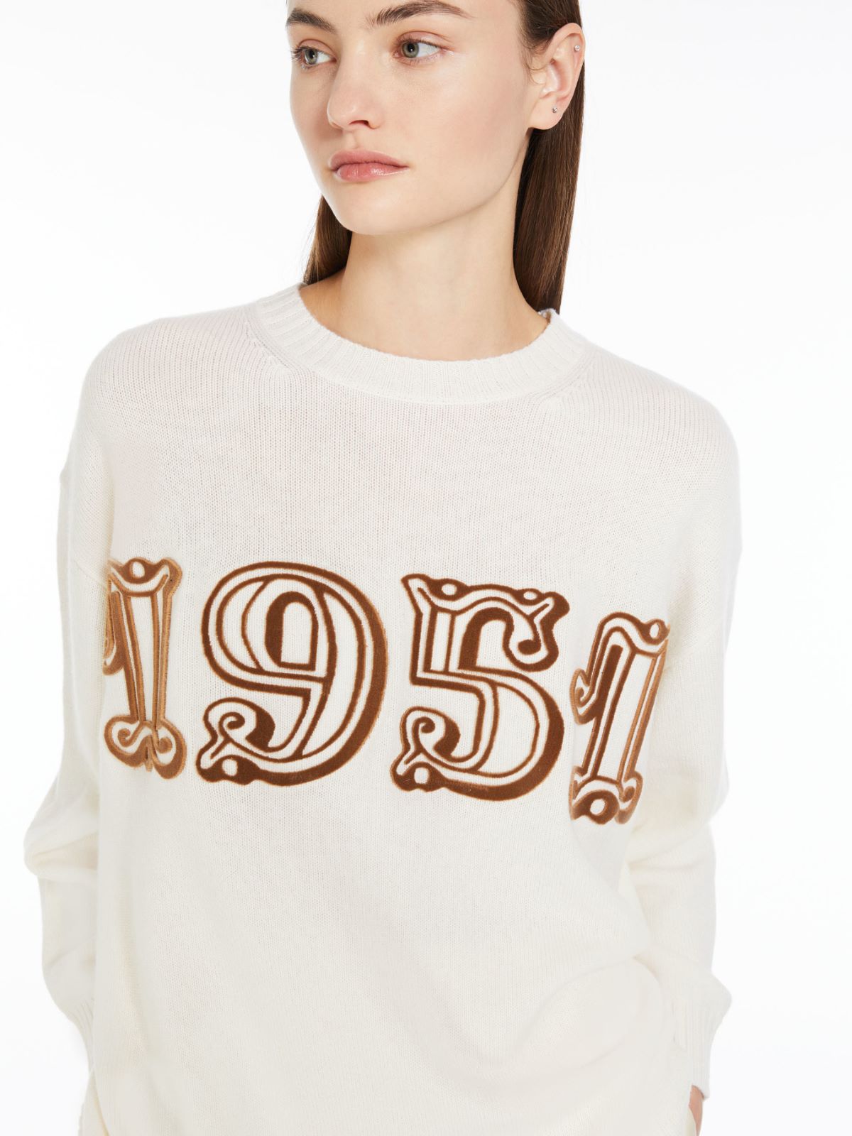 Wool and cashmere jumper - WHITE - 4