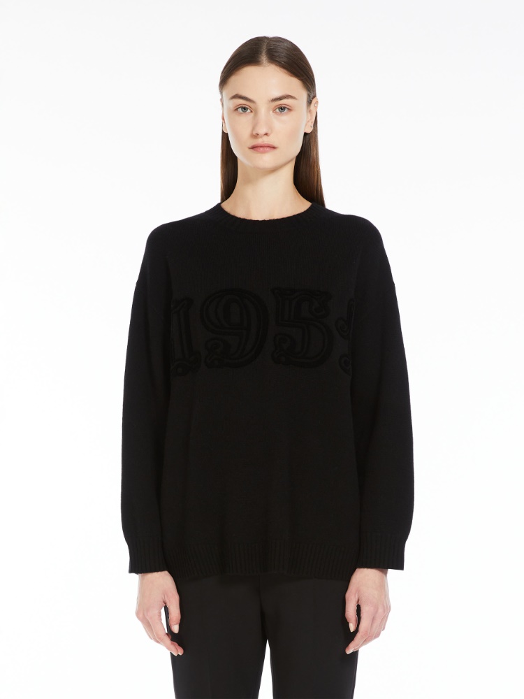 Wool and cashmere jumper - BLACK - 2