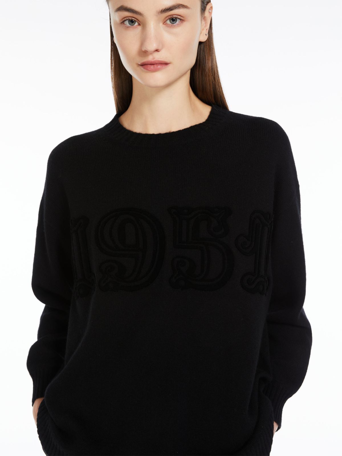 Wool and cashmere jumper - BLACK - 4