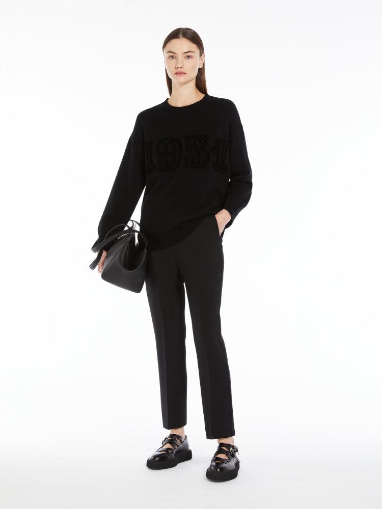 Wool and cashmere jumper - BLACK - 1