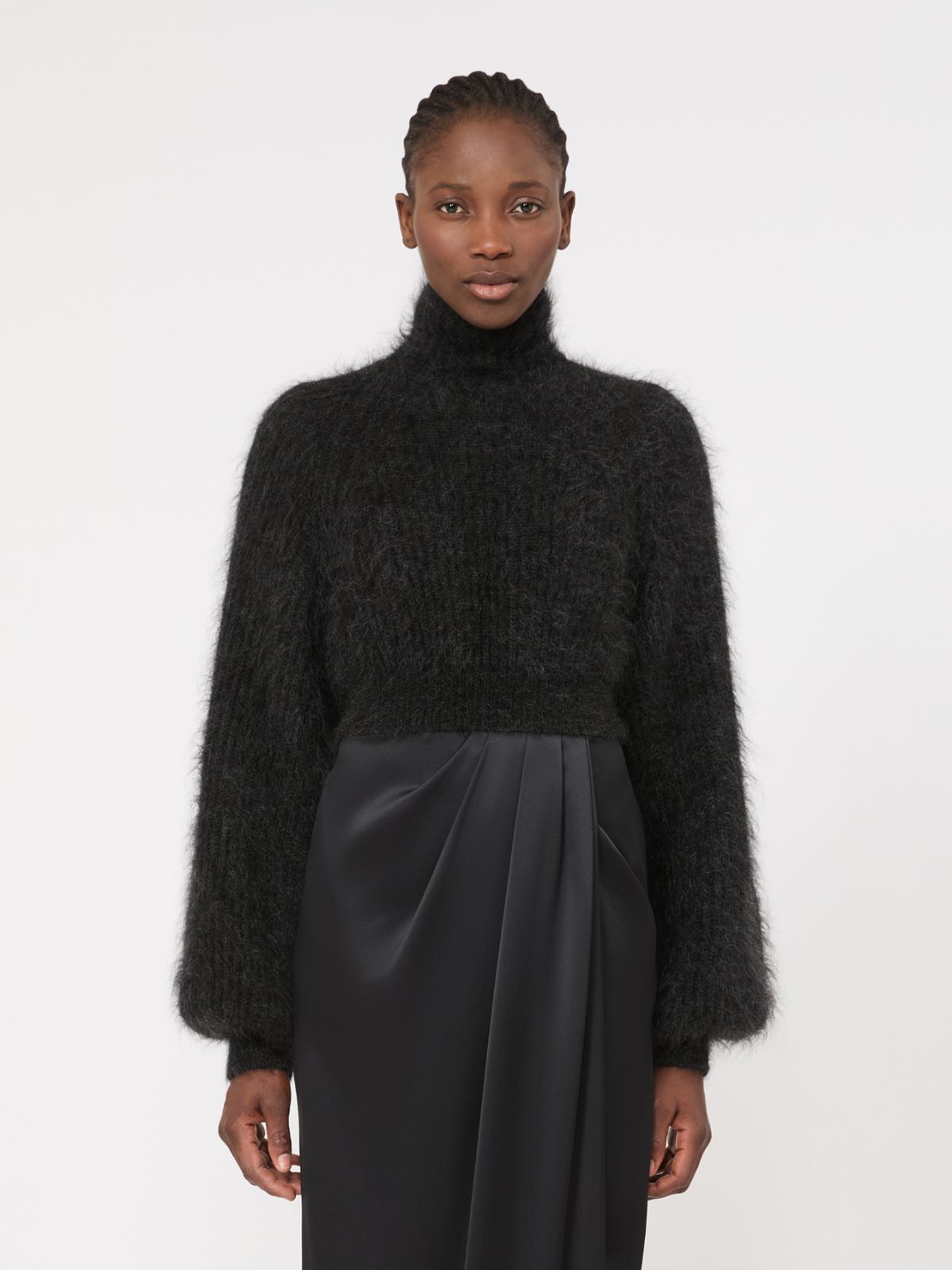 Mélange mohair yarn jumper - DARK GREY - Max Mara - 2