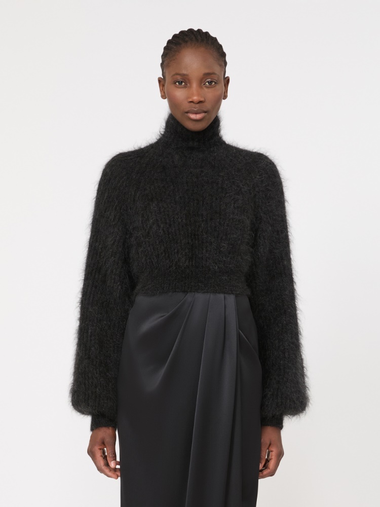 Mélange mohair yarn jumper - DARK GREY - Max Mara - 2
