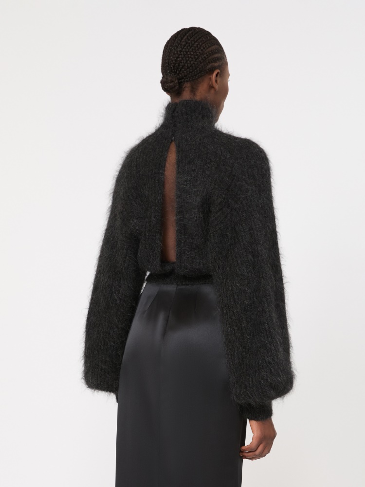Mélange mohair yarn jumper - DARK GREY - Max Mara - 3