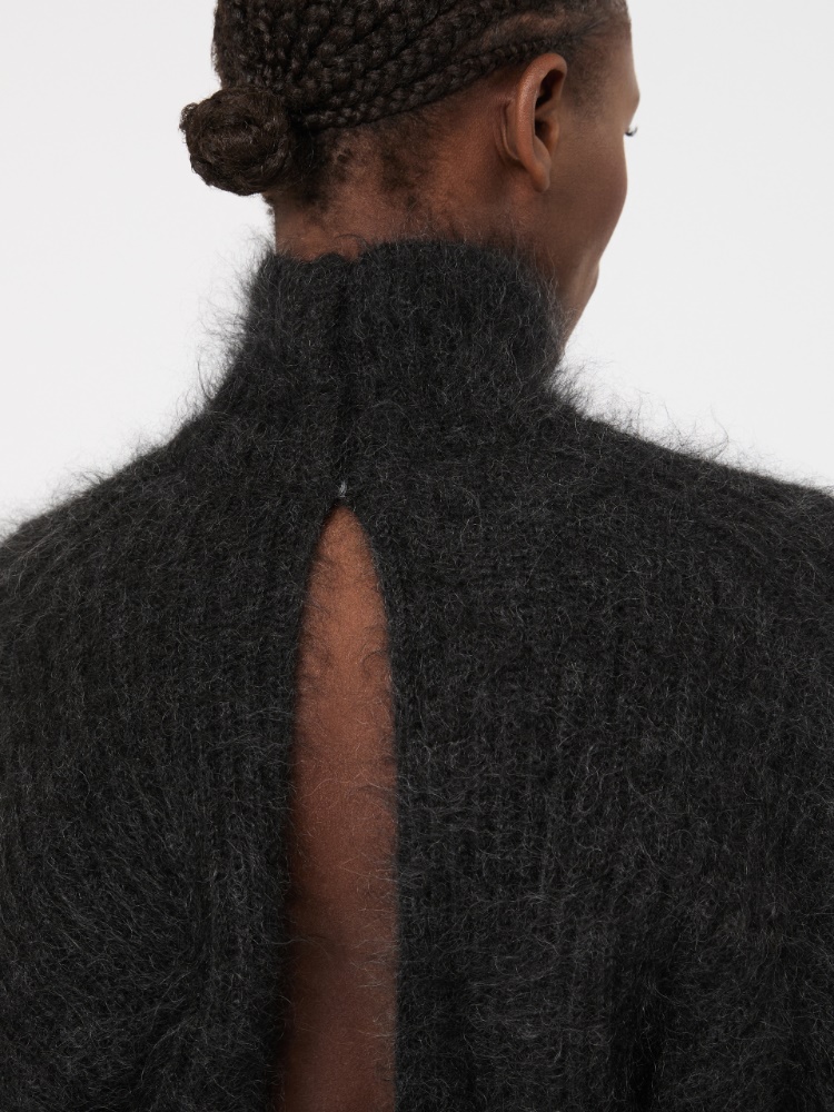 Mélange mohair yarn jumper - DARK GREY - Max Mara - 4