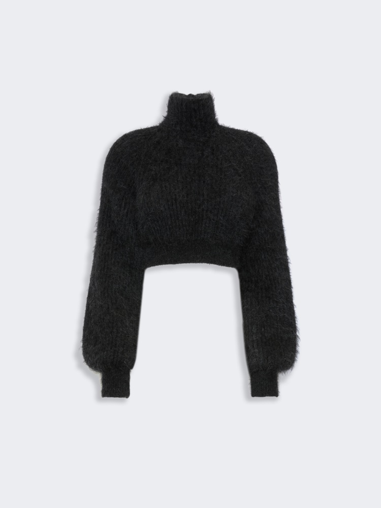 Mélange mohair yarn jumper - DARK GREY - Max Mara - 5