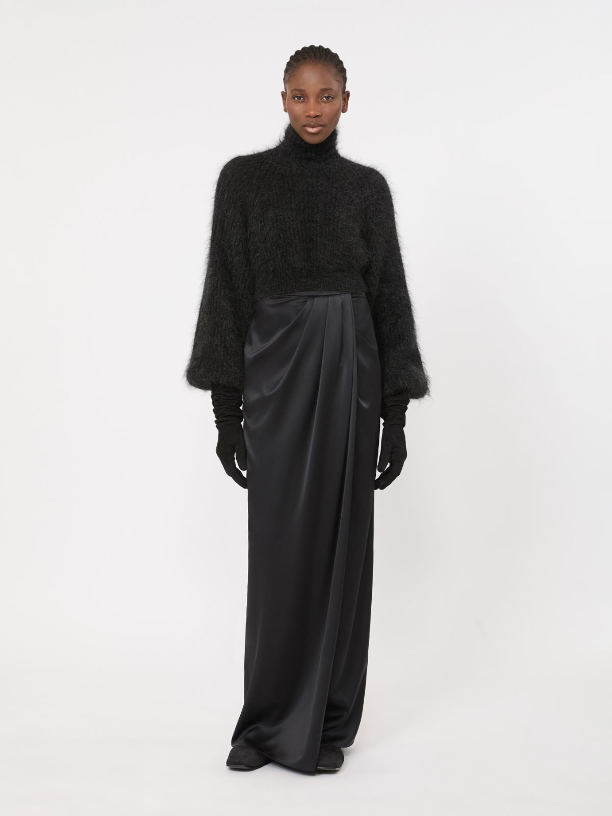 Mélange mohair yarn jumper - DARK GREY - Max Mara