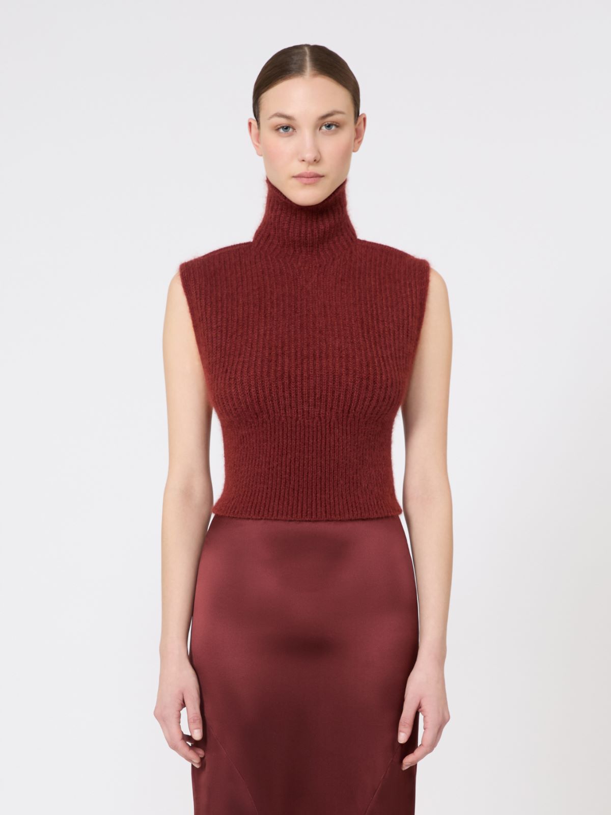 Jersey entallado de mohair - MARRON BORDEAUX - Max Mara - 2