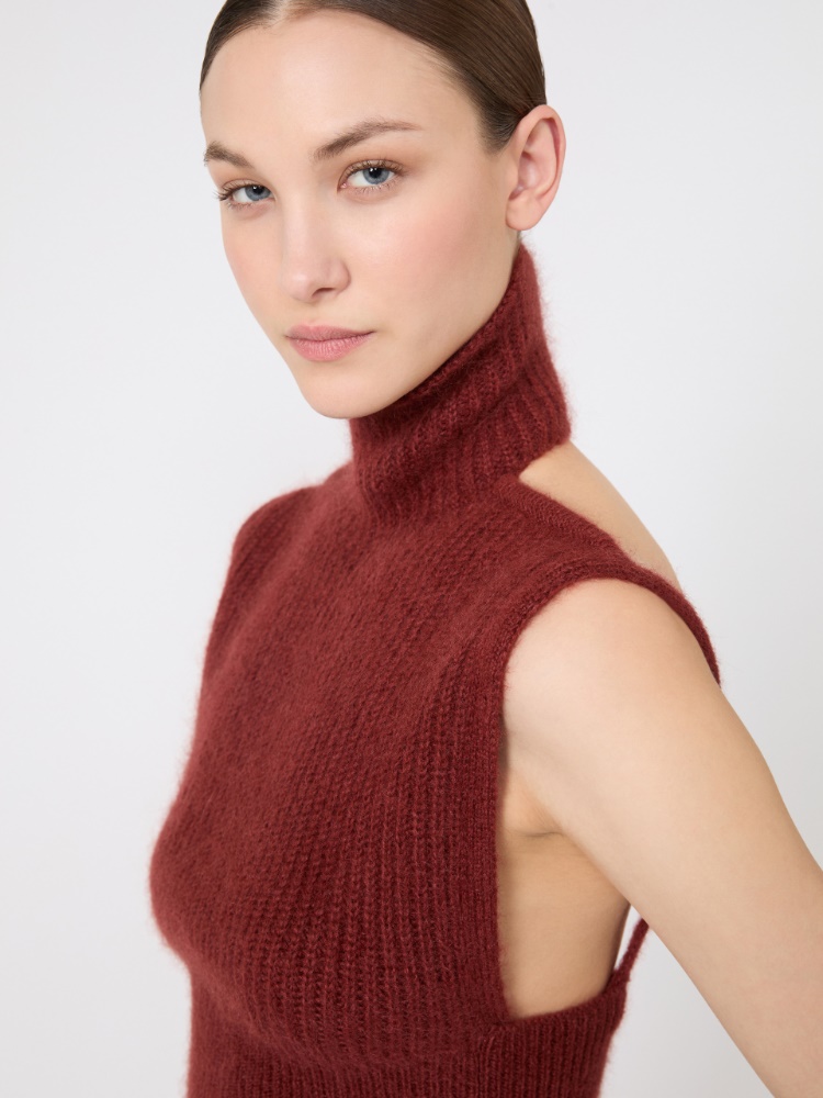 Jersey entallado de mohair - MARRON BORDEAUX - Max Mara - 4