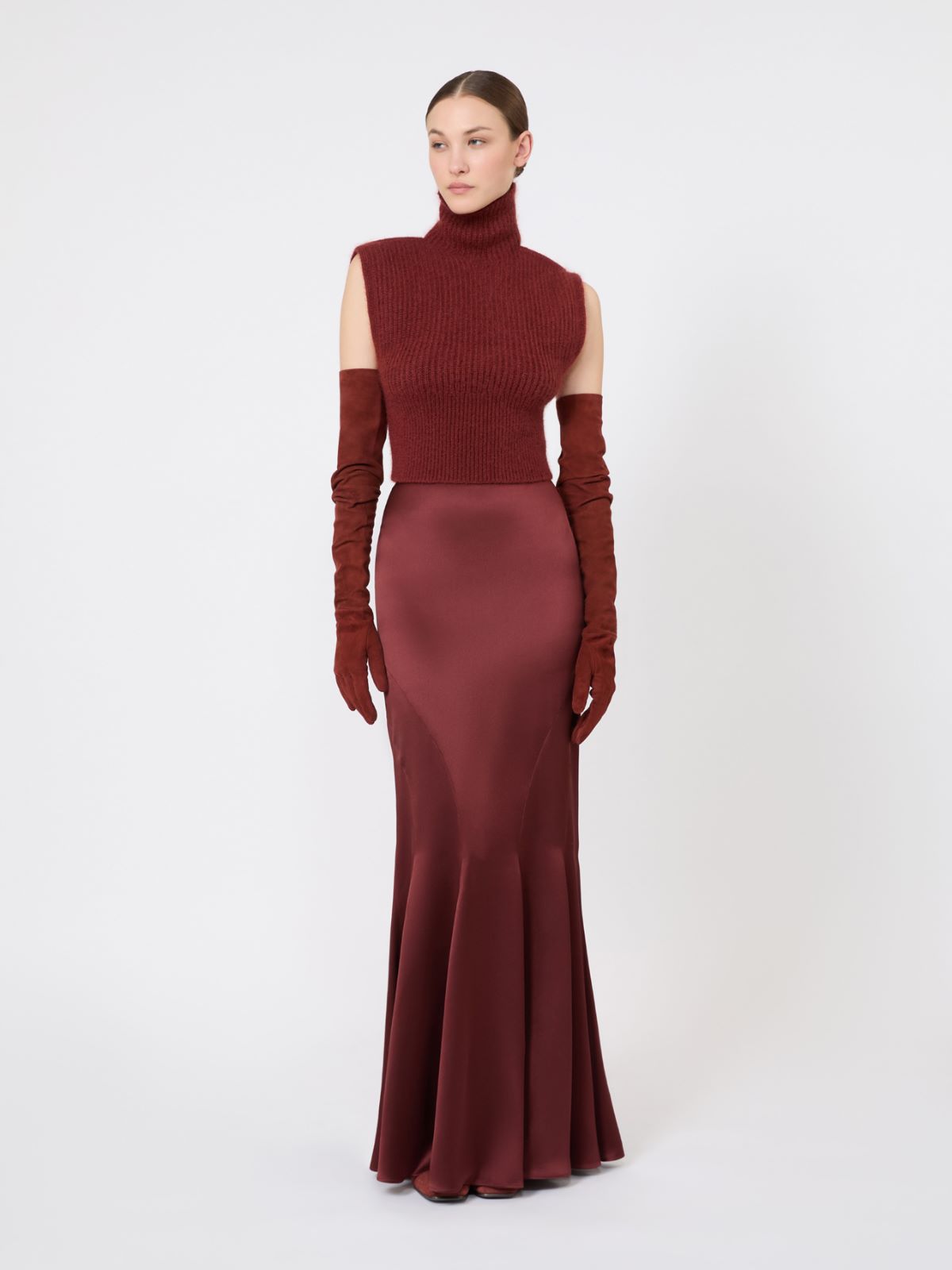Jersey entallado de mohair - MARRON BORDEAUX - Max Mara