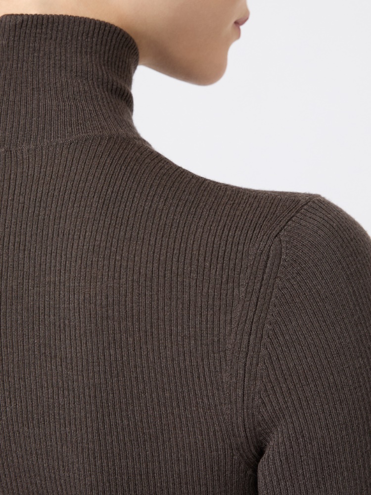 Wool yarn polo-neck sweater - MUD - Max Mara - 4