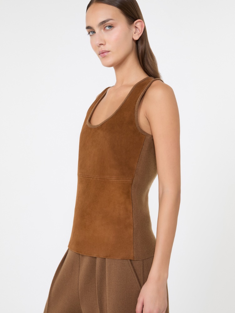 Wool and cashmere top - CAMEL - Max Mara - 4