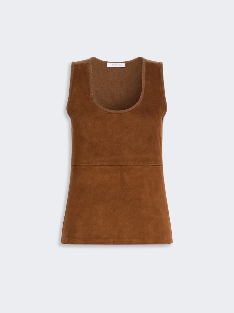 Wool and cashmere top - CAMEL