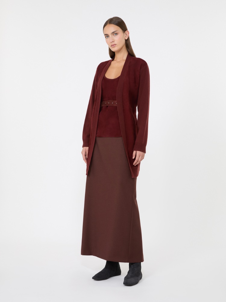 Wool and cashmere top - BROWN BORDEAUX - Max Mara