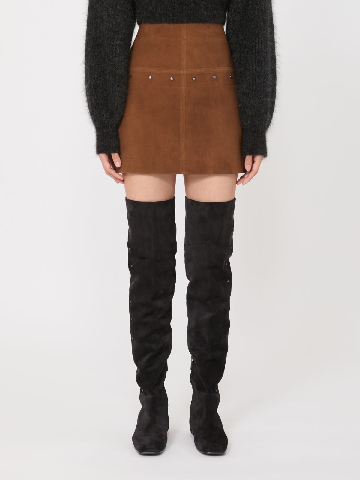Short suede skirt - BROWN - Max Mara - 2
